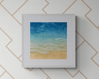 Museum Quality Print - Watercolour - Abstract Tropical Beach