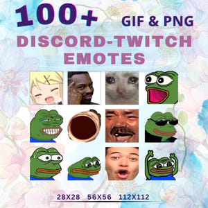 Memes Emotes Twitch Badges, Discord Emojis, Cute Doodles Emoji, Kawaii Chibi Character, Memes, Kitten, Funny Anime Bundle, Fun Emoji Bundle