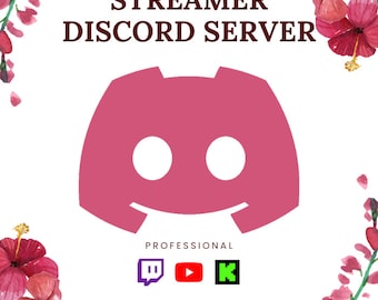 Streamer Discord-serversjabloon, Twitch Discord, YouTube Discord, Kick Discord, Gaming Discord-server, Vtuber Discord, Streaming Discord