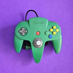 Official Nintendo 64 GREEN Controller Authentic OEM N64 Remote Original NUS-005
