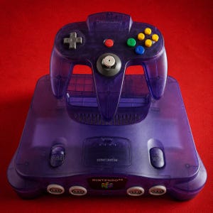 Official Nintendo 64 Midnight Blue Console N64 OEM  Controller Power Adapter AV Cable Included