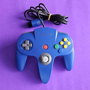 Official Nintendo 64 BLUE Controller Authentic OEM N64 Remote Original NUS-005