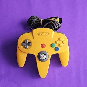 Official Nintendo 64 YELLOW Controller Authentic OEM N64 Remote Original NUS-005