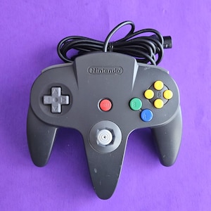 Official Nintendo 64 Black/Gray  Controller Authentic OEM N64 Remote Original NUS-005