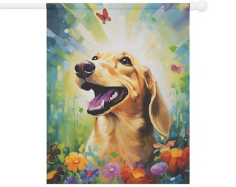 Creme Dachshund Bandeira de Primavera - Presente para Cachorro Mãe Dia das Mães Aniversário VDay Natal Casa ao Ar Livre Decoração de Casa Decoração de Jardim de Verão Doxie