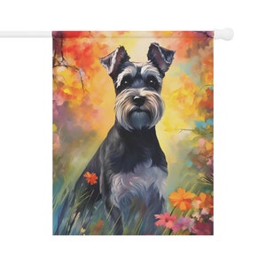 Miniature Schnauzer Flag - Gift for Dog Mom Grandma Aunt House Spring Decoration Birthday Mother&#39;s Day Christmas Valentine&#39;s Home Decor