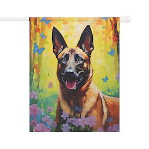 Belgian Malinois Flag - Gift for Dog Mom Mother&#39;s Day Birthday Valentine&#39;s Day Christmas - Outdoor Spring Home Decor Garden Decoration Fawn