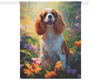 Vlag Cavalier King Charles Spaniël - Kerst Verjaardag Moederdag Cadeau voor hond, moeder, vader of hondenliefhebber - Buitendecor - Lentedecoratie