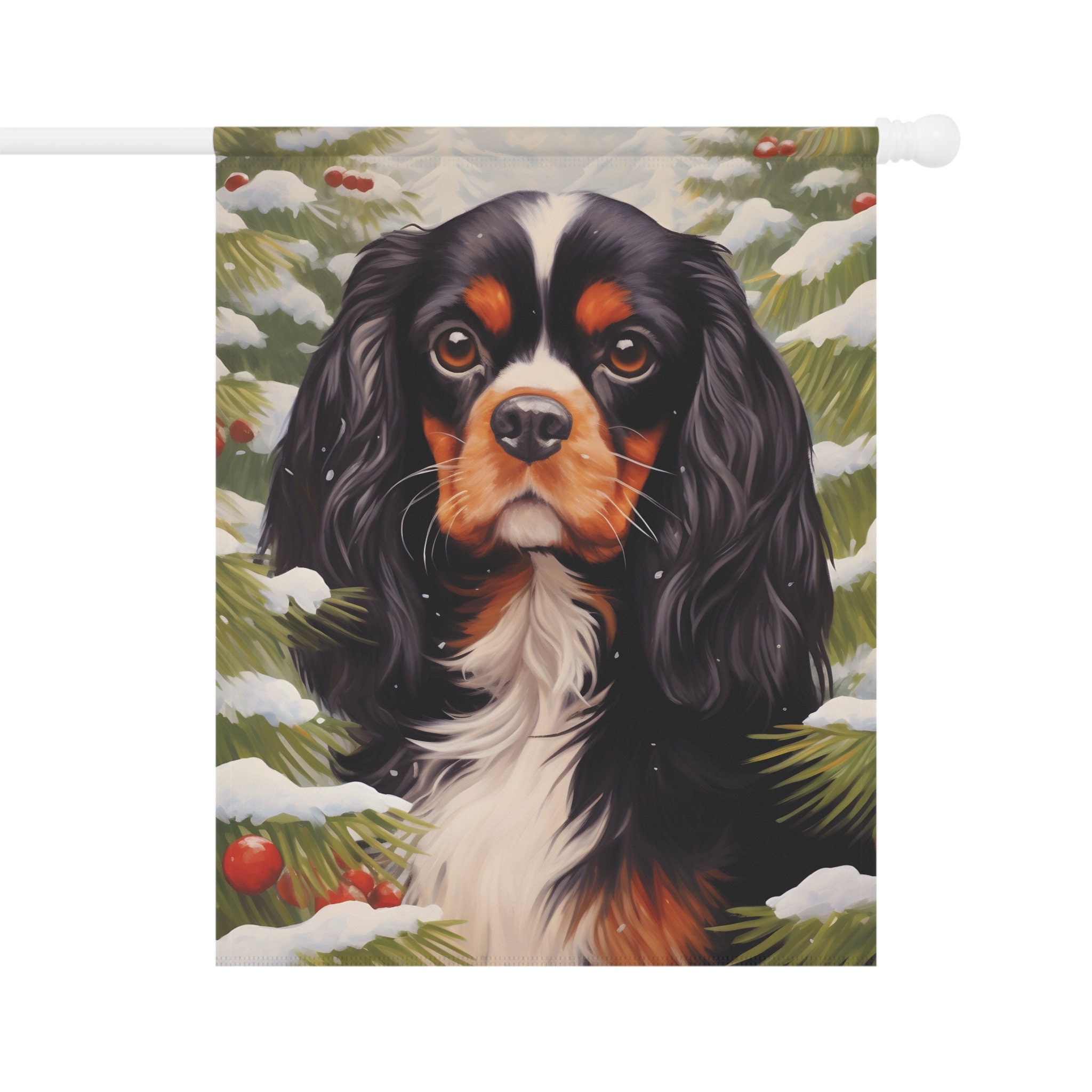 375様❤キャバリアキングチャールズスパニエル 鯉のぼり お花見 オブジェ♡ トリコロール キャバリア キング チャールズ スパニエル ウィンター