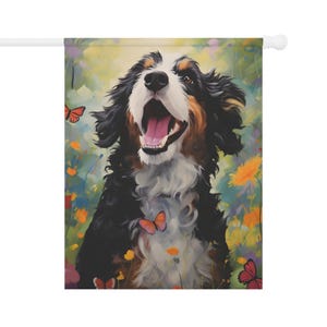 Bernedoodle Spring Flag - Gift for Dog Mom Mother&#39;s Day Birthday VDay Christmas Outdoor House Doodle Mix Home Decor Summer Garden Decoration
