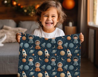 Astronaut  Swaddle Set | Blanket & Bow Bundle and Car Seat Cover