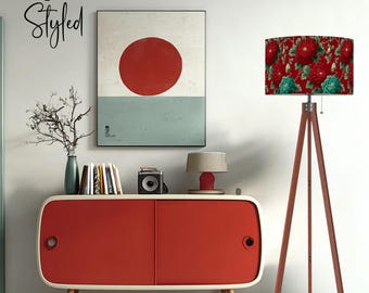 Romantic Floral Floor Lamps | Linen Lamp Shades