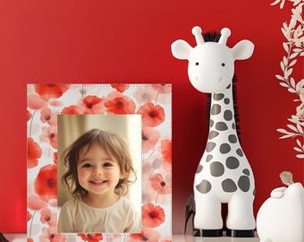 Poppy Flower Picture Frame 5x7 | Floral Photograph Frame