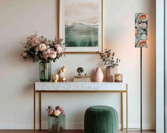 Japanese Koi Floor Lamps | Linen Lamp Shades