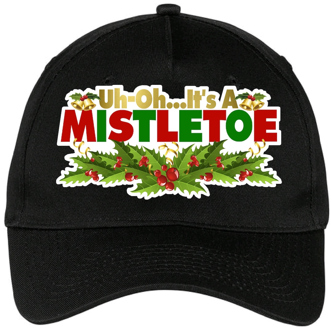 Christmas Baseball Cap Christmas Baseball Hat Mistletoe Hat Funny Christmas Hat Clever Gifts