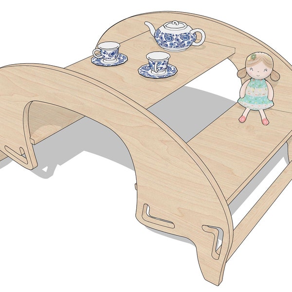 Montessori Wooden Build Plans PDF Children's Seesaw Table Build Plans For Kids Wooden Montessori PDF Build Plans Kids Small Table DIY Plans