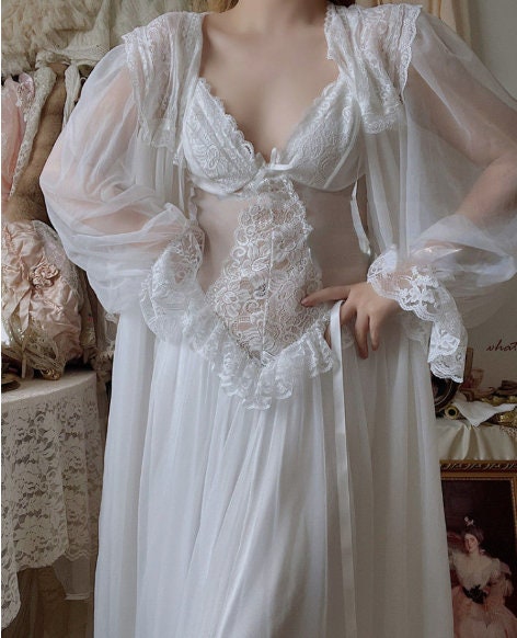 Padded Bra Nightgown Etsy Sweden