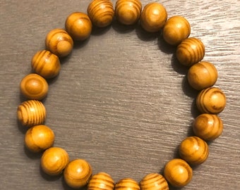 Simple Wood Bead Bracelet