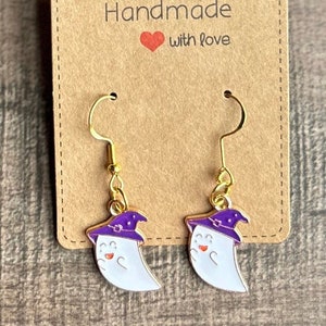 Happy Ghost Halloween Earrings