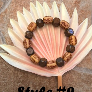 Wooden Bead Bracelets | Boho Bracelets | Boho Gifts | Stackable Bracelets | Boho Jewelry | Boho Accessories | Style #9 | Dark & Light Brown