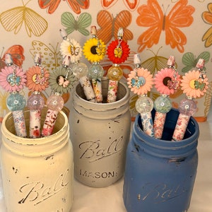 Flower Charm Pens | Flower Gifts | Pen Gifts | Flower Accessories | Butterfly Gifts | Butterfly Pens | Butterfly Charms