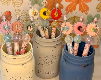 Flower Charm Pens | Flower Gifts | Pen Gifts | Flower Accessories | Butterfly Gifts | Butterfly Pens | Butterfly Charms