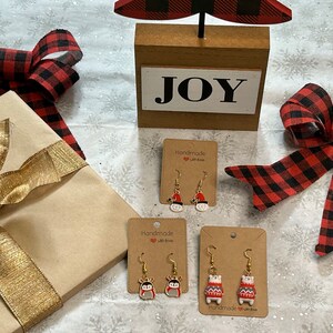 Christmas Earrings | Christmas Jewelry | Christmas Gifts | Penguin Earrings | Polar Bear Earrings | Cat Earrings | Animal Earrings
