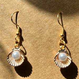 Shell and Pearl Earrings