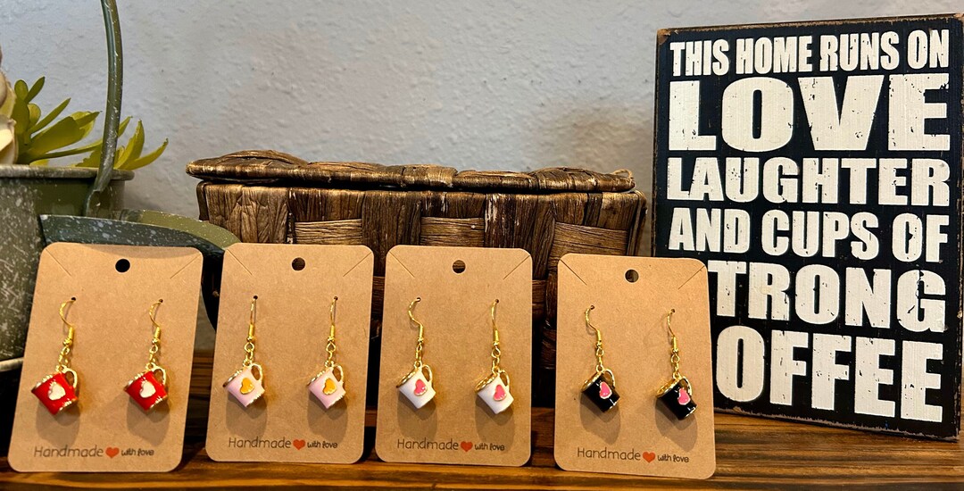 Coffee Mug Earrings Coffee Mug Jewelry Coffee Mug Accessories and Gifts