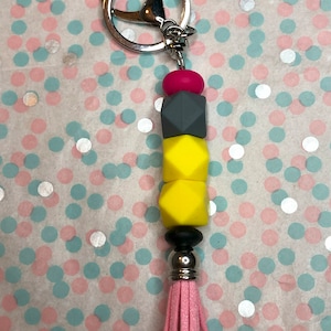Pencil Keychain | Silicone Bead Keychain | Teacher Keychain | Silicone Beads | Teacher Gift | Student Gift