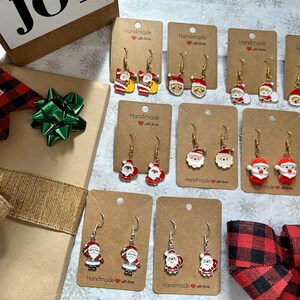 Santa Earrings | Christmas Earrings | Christmas Jewelry | Christmas Gifts | Santa Claus | Santa Gifts | Santa Claus Earrings
