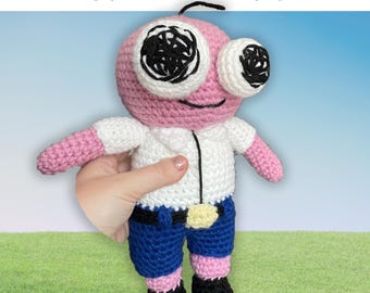 Pim Smiling Friends Plush • Handmade Crochet Amigurumi • Adult Swim Fan Art Toy • Custom Cartoon Character Doll • 10" Soft Stuffed Figure