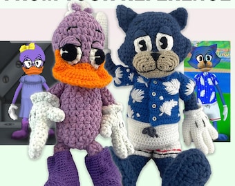 Custom Toontown Plushie • Crochet Toon OC Commission • Handmade Cartoon Character Doll • Personalized Gaming Gift • Large Amigurumi Animals
