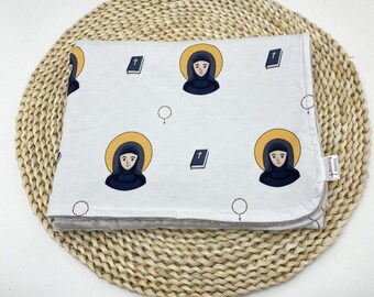Saint Rafqa Blanket, Catholic Baby Blanket, Saint baby blanket, Newborn gift, Baby shower gift, Nursery blanket, 110cm x 70cm