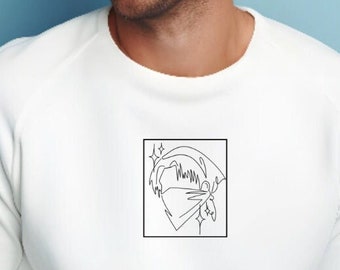 リヴァイ・アッカーマン刺繍セーター - 進撃の巨人ファンクルーネック - 調査兵団スウェットシャツ - AOTプルオーバー - アニメマンガファンギフト
