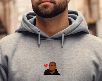 Sudadera con capucha bordada inspirada en Kanye West - Jersey estético vintage Yeezy - Suéter de rapero de Chicago - Sudadera 808s y Heartbreak