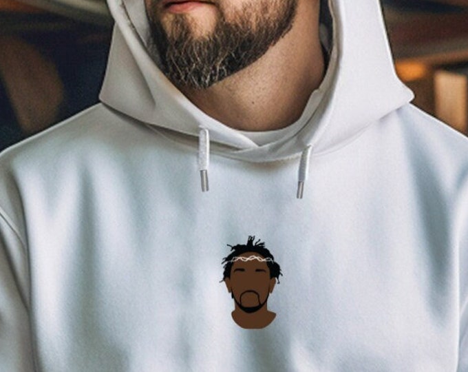 Embroidered Kendrick Lamar Inspired Hoodie - Vintage Aesthetic Sweater - M.A.A.D City Pullover - DAMN. Sweatshirt - LA Rapper Apparel