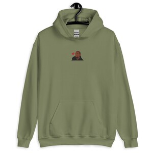 Kanye West Inspired Embroidered Hoodie - Yeezy Vintage Aesthetic Pullover - Chicago Rapper Sweater - 808s and Heartbreak Sweatshirt