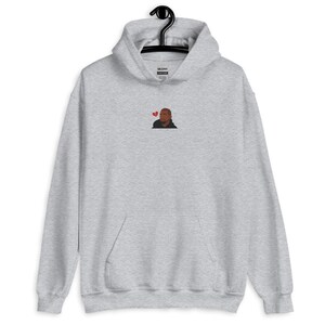 Kanye West Inspired Embroidered Hoodie - Yeezy Vintage Aesthetic Pullover - Chicago Rapper Sweater - 808s and Heartbreak Sweatshirt