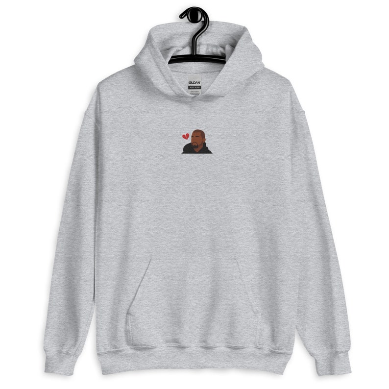 Kanye West Inspired Embroidered Hoodie - Yeezy Vintage Aesthetic Pullover - Chicago Rapper Sweater - 808s and Heartbreak Sweatshirt