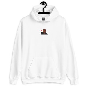 Kanye West Inspired Embroidered Hoodie - Yeezy Vintage Aesthetic Pullover - Chicago Rapper Sweater - 808s and Heartbreak Sweatshirt