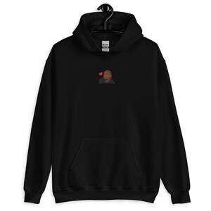 Kanye West Inspired Embroidered Hoodie - Yeezy Vintage Aesthetic Pullover - Chicago Rapper Sweater - 808s and Heartbreak Sweatshirt