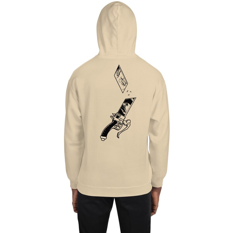 Anime Hoodie -Levi and Mikasa Ackerman DTG Print Back Design - AOT Sweater - Attack on Titan Sweatshirt - Anime Gift image 4
