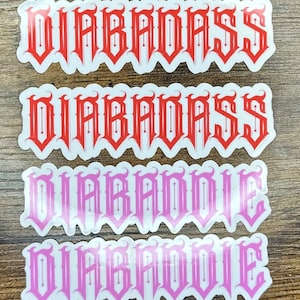 DIABADASS / DIABADDIE Sticker - Typ 1 Diabetiker Geschenk / Typ 2 Diabetiker Geschenk / Diabetiker Geschenk