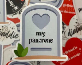 RIP My Pancreas Gravestone Sticker, TDiabetes Awareness Gift for Type 1 or Type 2 Diabetics