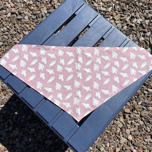 Pink Glow Ghost Dog Bandana- glows in the dark. Halloween lover, spooky lover, ghost lover, pink things