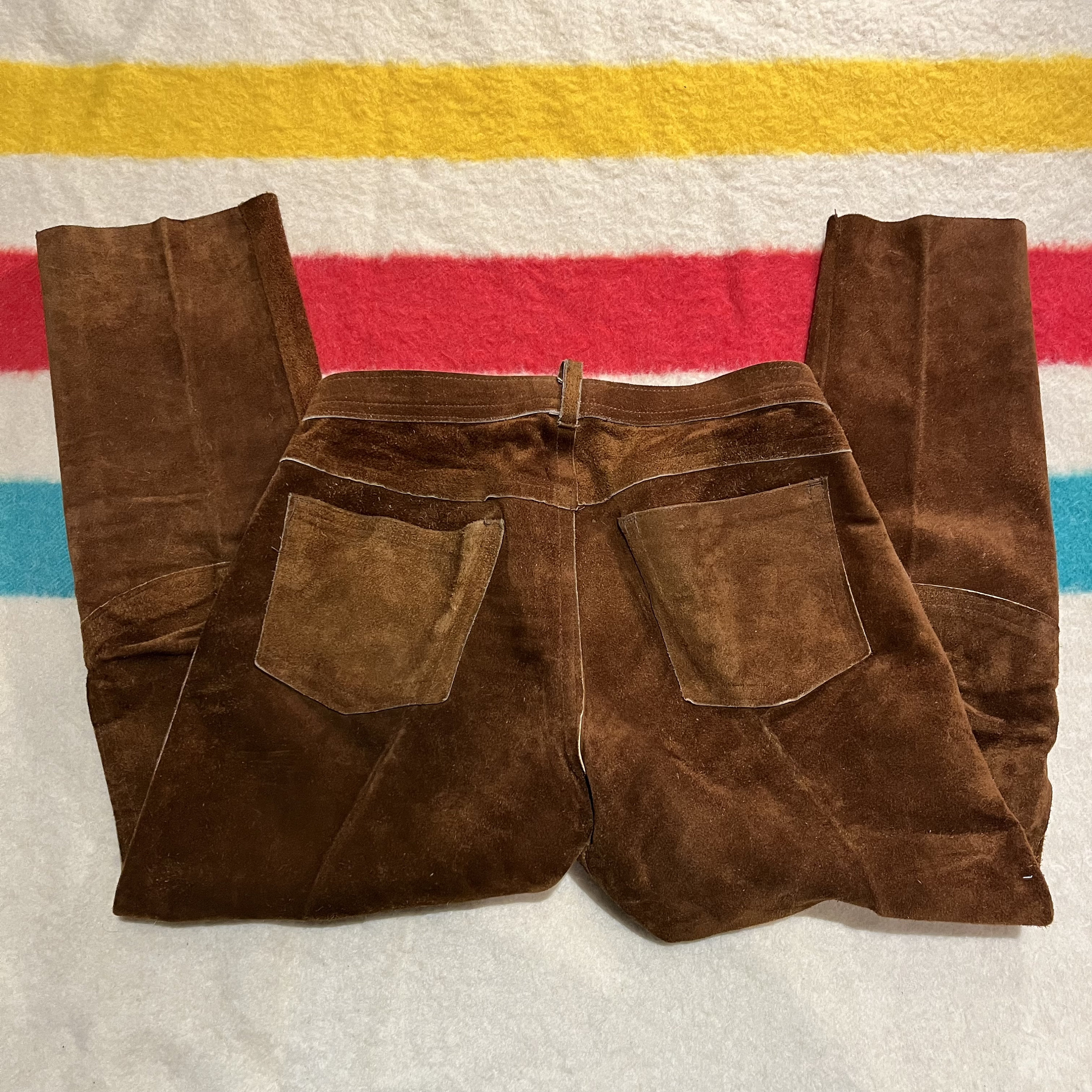 Vintage 100% Leather Brown Pants / 90's High Rise Chocolate Brown Suede  Trousers -  Norway