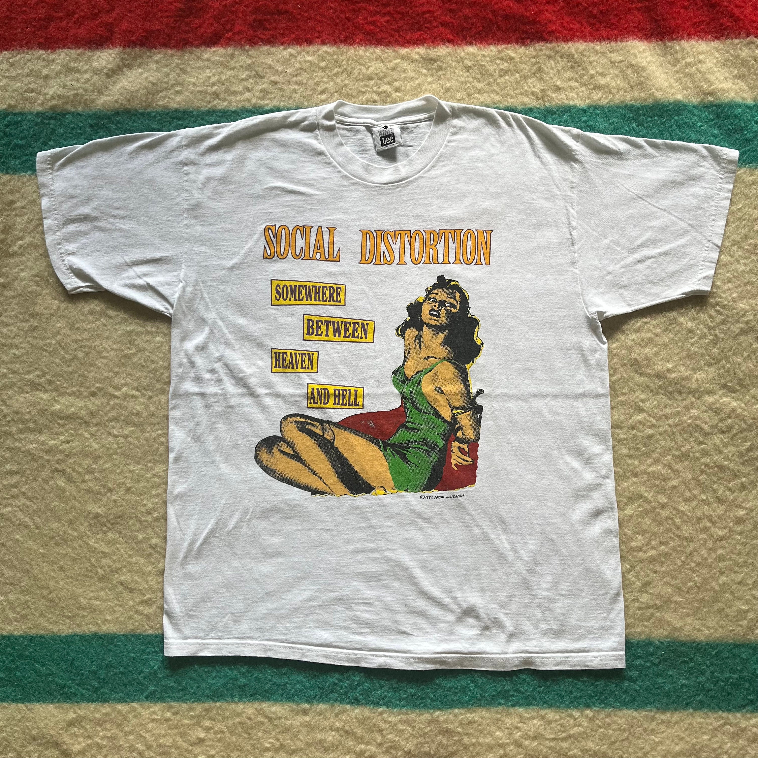 1992 Social Distortion Rare Vintage Band T Tee Shirt 90s Bad 1992 Social Distortion Rare Vintage Band T Tee Shirt 90s Bad