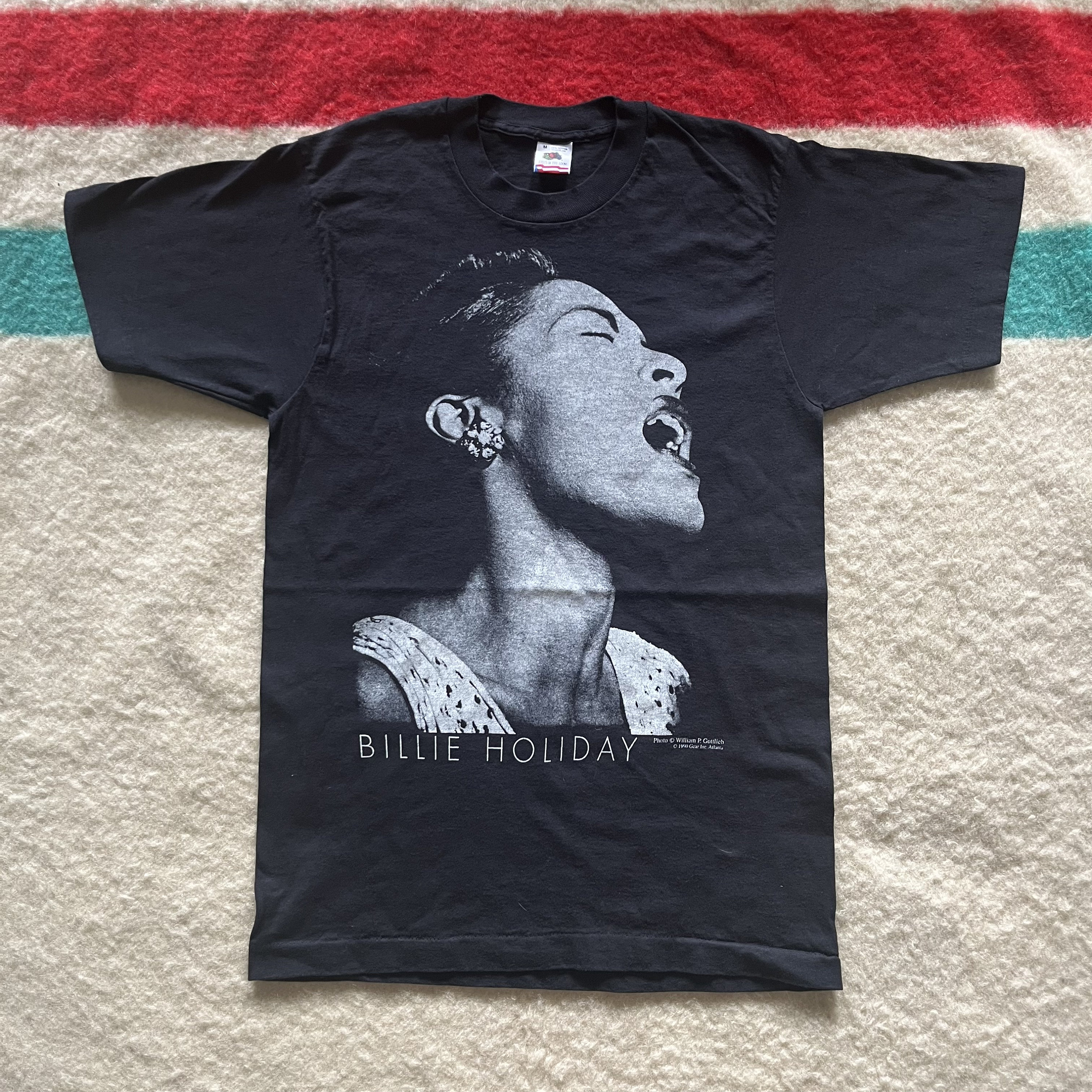 Vintage Billie Holliday T Shirt Schwarz 1990 American Jazz Vintage Billie Holliday T Shirt Schwarz 1990 American Jazz