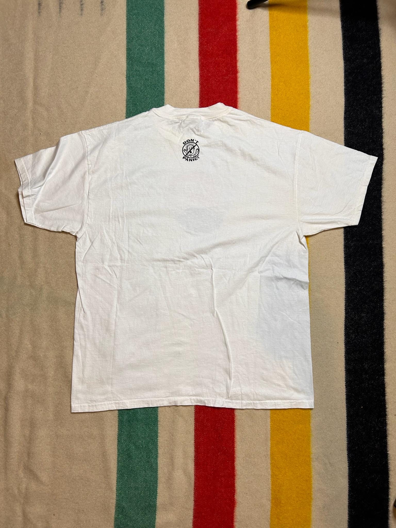 Vintage 1990s Prozac Pharmacy Drug Tee T-shirt Funny Parody Don't